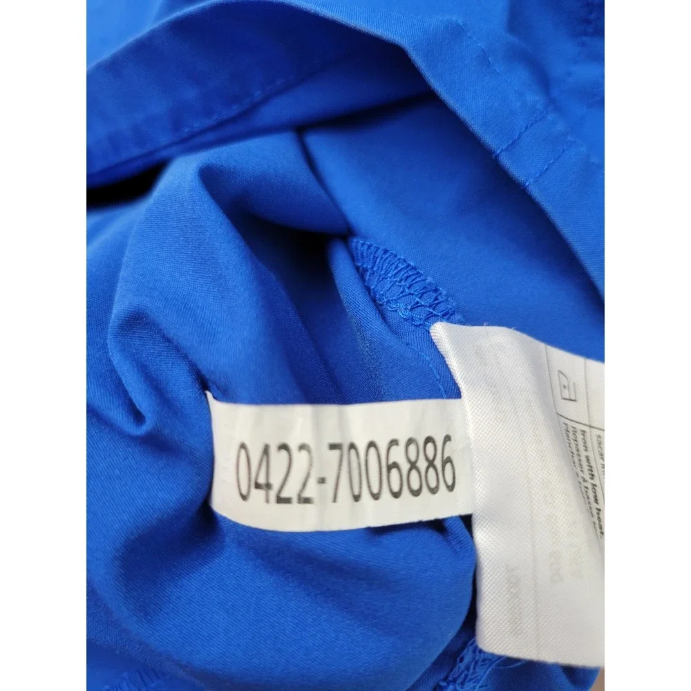 Carhartt Force Scrub Top Large Royal Blue Modern Fit V-Neck C16113 Short Sleve